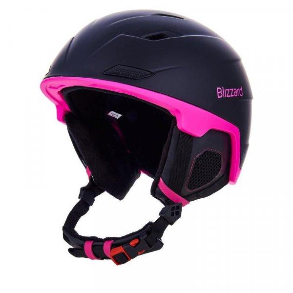 BLIZZARD-W2W Double ski helmet, black matt/magenta Fekete 56/59 cm 2022