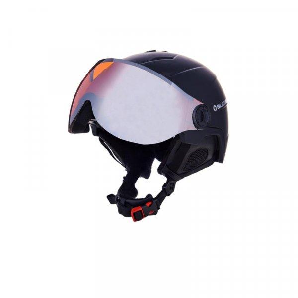 BLIZZARD-Double Visor ski helmet, black matt, orange lens, mirror Fekete 60/63
cm 2022