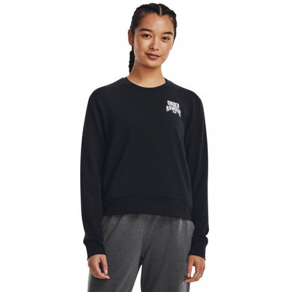 UNDER ARMOUR-UA Rival Terry Graphic Crew-BLK Fekete L