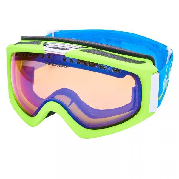 BLIZZARD-Ski Gog. 933 MDAVZS, neon green matt, amber2, blue mirror 20 Zöld UNI