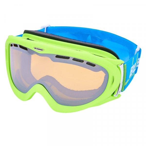 BLIZZARD-Ski Gog. 905 MDAVZFO, neon green matt, amber2-3, blue mirror Zöld UNI