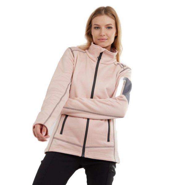 FUNDANGO-Antila Fleece Jacket-339-soft pink melange Rózsaszín L