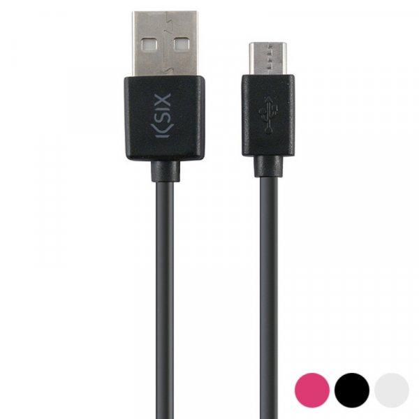 USB Kábel - Micro USB KSIX 1 m Fekete