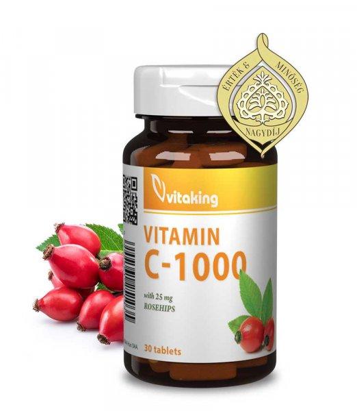 Vitaking C-Vitamin 1000mg 30db Tabletta csipkebogyóval