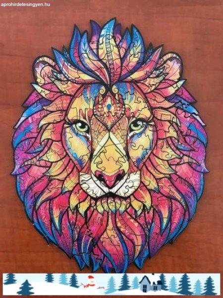 Fa puzzle gyerekeknek oroszlán