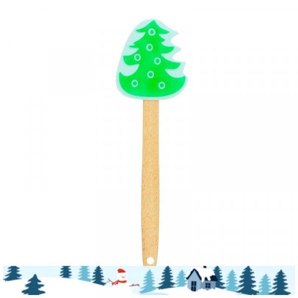 Karácsonyi szilikon spatula -Karácsonyfás