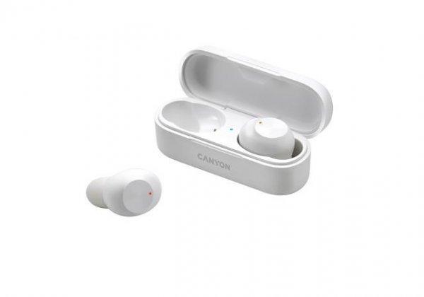 Fülhallgató, TWS vezeték nélküli, Bluetooth 5.0, CANYON "TWS-1",
fehér