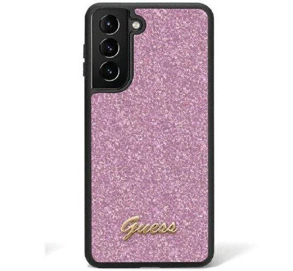 Guess Glitter Script 4G Samsung Galaxy S24 hátlap tok, lila