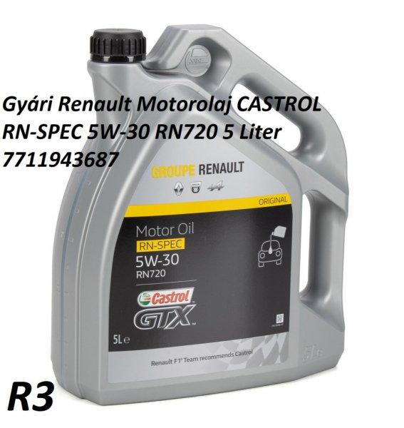 Gyári Renault Motorolaj CASTROL RN-SPEC 5W-30 RN720 5 Liter 7711943687