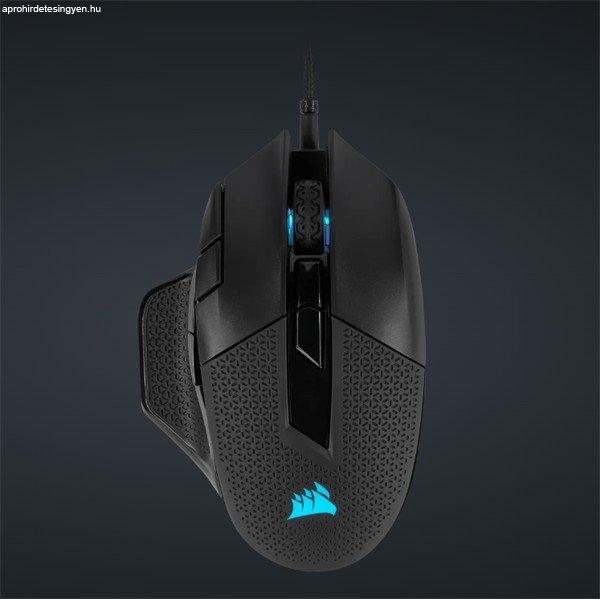 CORSAIR Vezetékes Egér Gaming, NIGHTSWORD RGB Tunable, 8 programozható gomb,
RGB Világítás, 18000dpi, fekete