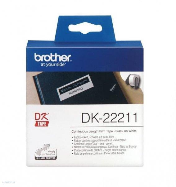 Cím etikett 29mmx15,24m Brother DK-22211 műanyag folyamatos
