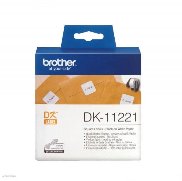 Cím etikett 23x23mm Brother DK-11221 1000db/tekercs