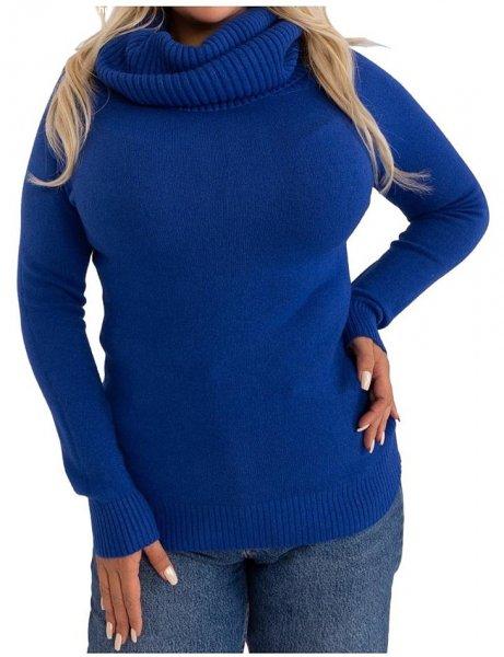 Kék garbós pulóver