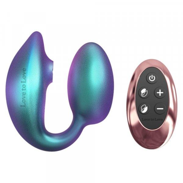 Wonderlover - csiklóizgató G-pont vibrátor (metál zöld)