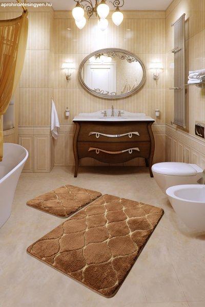 Infinity Akril fürdőszoba szőnyeg szett (2 darab) Karamella