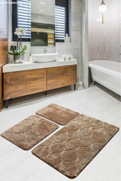 Infinity Akril fürdőszoba szőnyeg szett (3 darab) Karamella