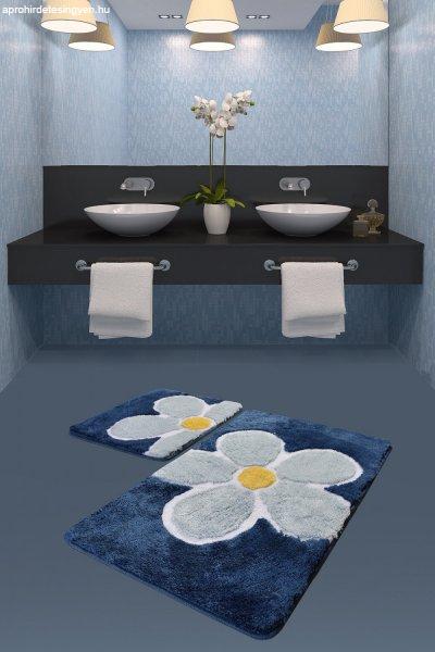 Flower Akril fürdőszoba szőnyeg szett (2 darab) Multicolor