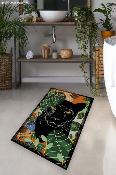 Schwarz Fürdőszoba szőnyeg Multicolor