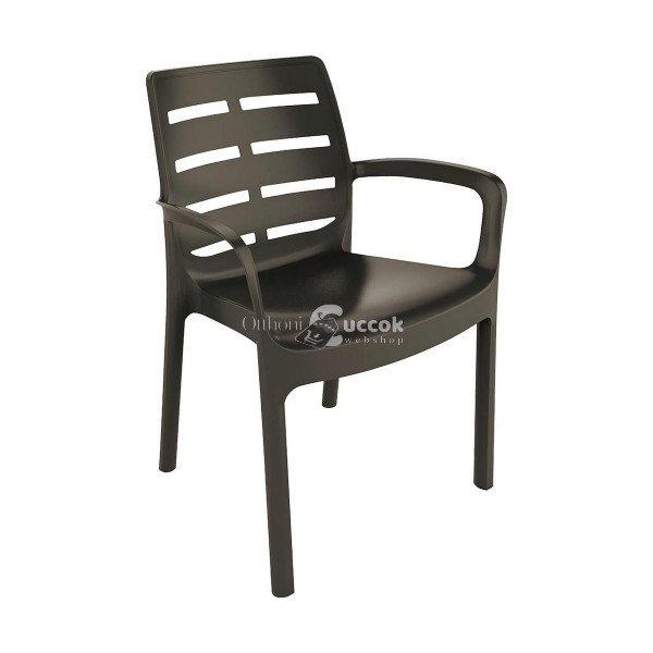 Progarden - Fekete műanyag kerti szék