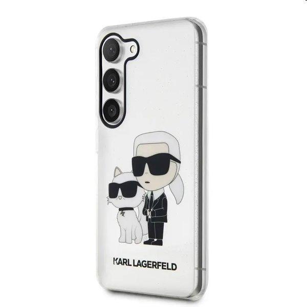 Tok Karl Lagerfeld IML Glitter Karl and Choupette NFT Samsung Galaxy S23
számára, átlátszó