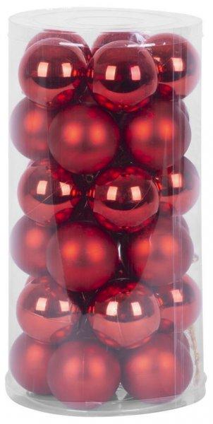 Gömbök MagicHome Karácsony, 6 cm, piros, mix, karácsonyfára