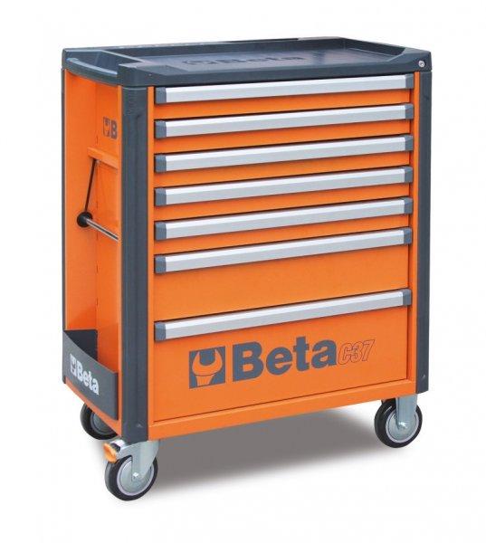 BETA C37/7-O 7 fiókos szerszámkocsi, narancssárga színben