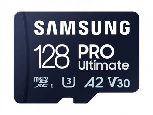 Samsung 128GB microSDXC Pro Ultimate Class10 U3 A2 V30 + adapterrel