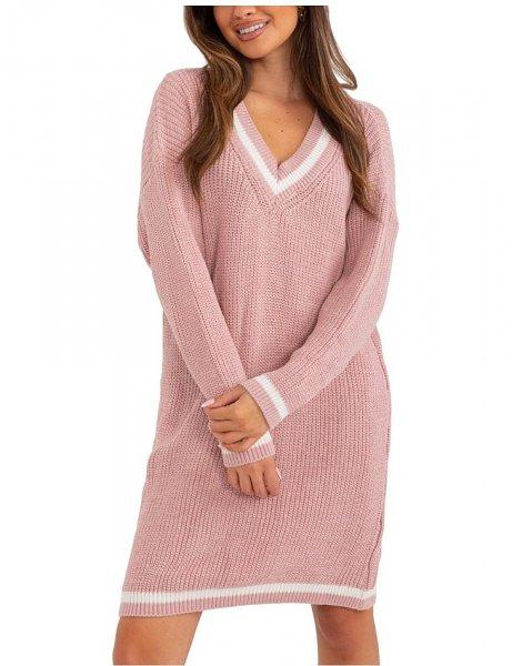 Rózsaszín pulóver ruha