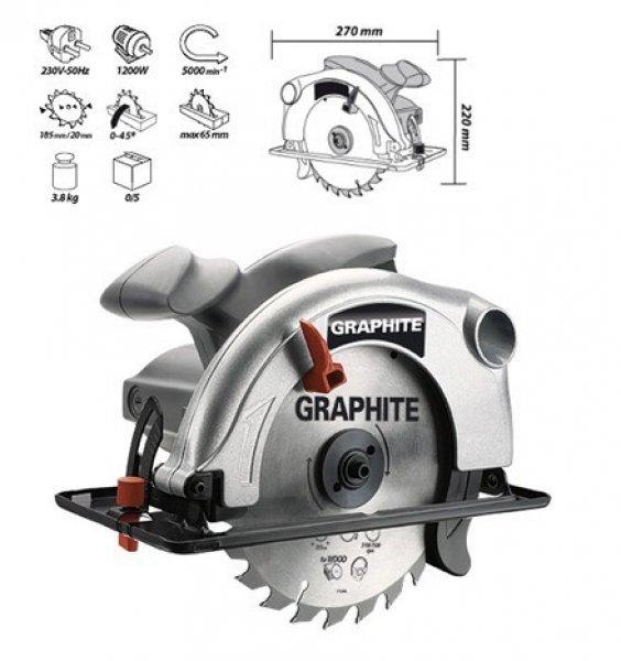 GRAPHITE körfűrészgép 1200W 58G486