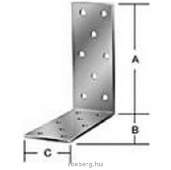 VORMANN derékszögű lemez 125x125x40 mm (100db/csomag) 71086