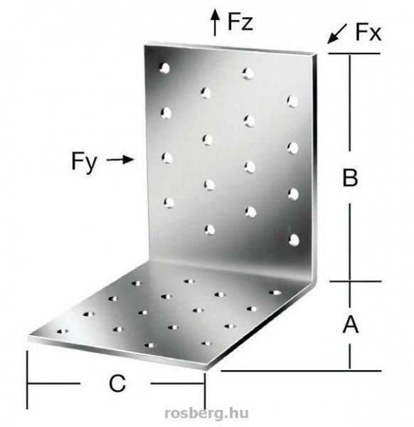 VORMANN derékszögű lemez 60x60x60 mm (50db/csomag) 70937 