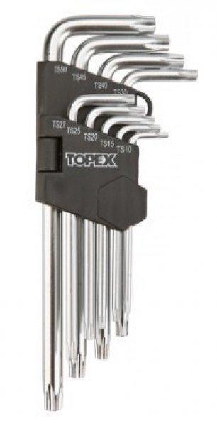 TOPEX torx kulcs klt 35D951 ts10-50 9 r hosszú, lyukas