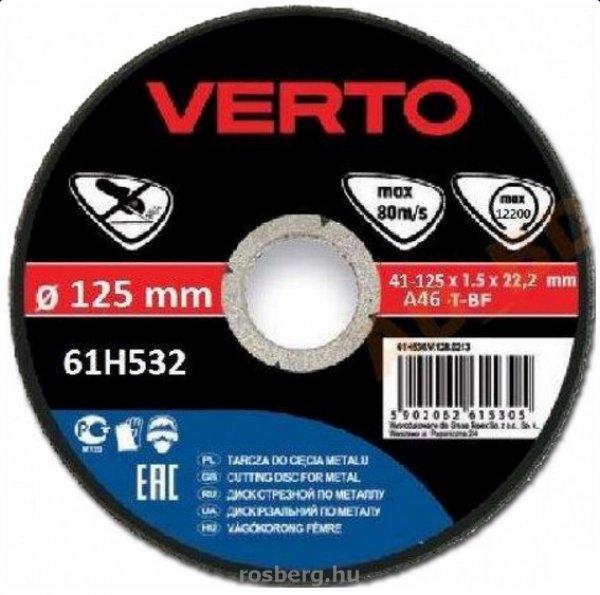 VERTO vágókorong fémre 125 x 1.5 x 22 mm T41 61H532 