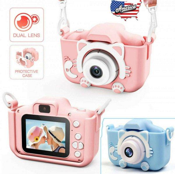 BShop Digitális kamera gyerekeknek (rózsaszín, macskás)