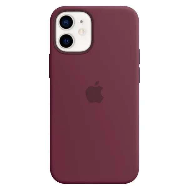 Apple iPhone 12 mini Szilikon tok, MagSafe, Szilva