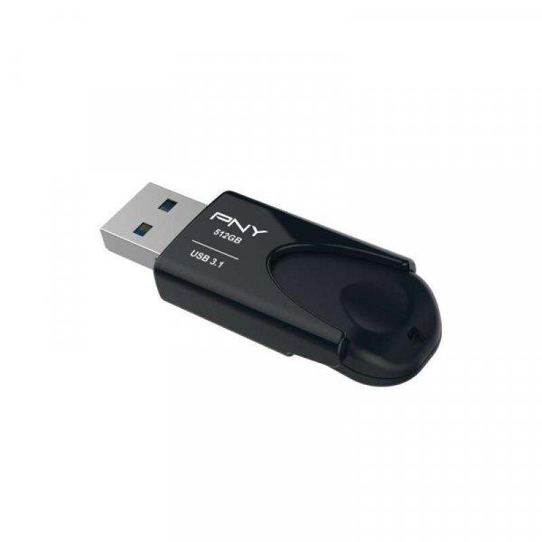 PNY Attache 4 USB flash meghajtó 512 GB USB A típus 3.2 Gen 1 (3.1 Gen 1)
Fekete