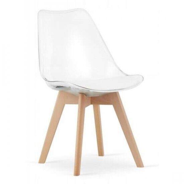 Konyha/nappali szék, Artool, Mark, PP, fa, átlátszó, 49x42x82.5 cm
