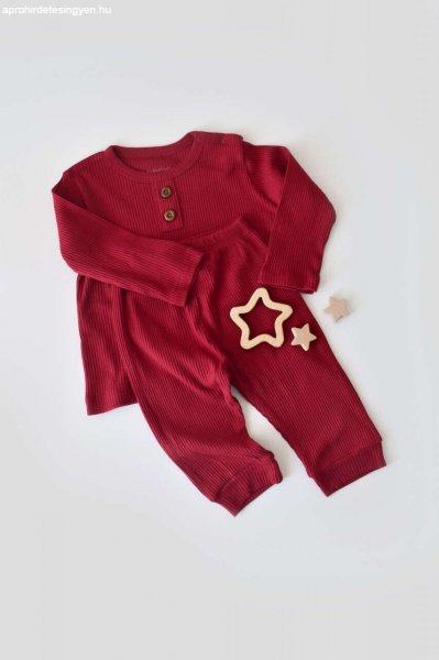 Blúz szett hosszú ujjú és hosszú nadrág organikus és modális pamutból -
Red BabyCosy (Méret: 12-18 hónap)