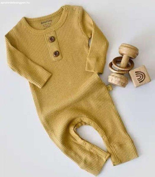 Hosszú ujjú jumpsuit és hosszú nadrág organikus és modális pamutból -
BabyCosy sáfrány (Méret: 9-12 hónap)