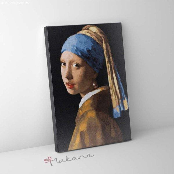 Jan Vermeer: Leány gyöngy fülbevalóval - Számfestő készlet, kerettel
(50x65cm)