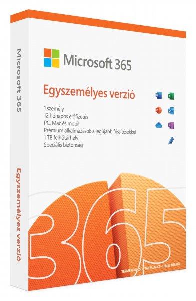 Microsoft 365 Egyszemélyes verzió MAGYAR (1 PC / 1 év)