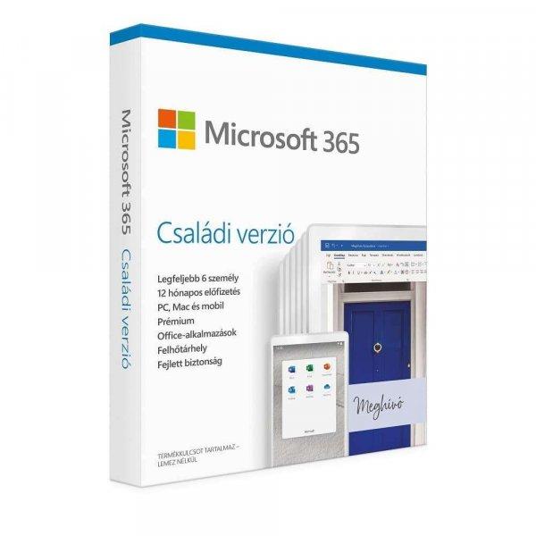 Microsoft Office 365 Family BOX MAGYAR (6 Felhasználó / 1 év)