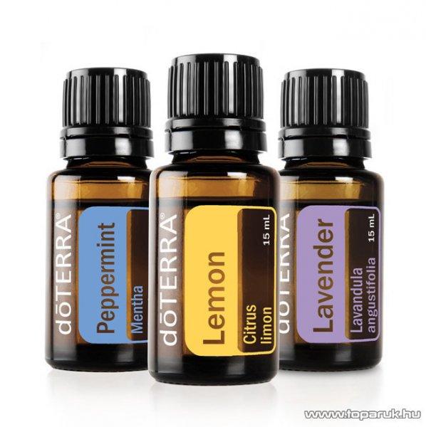 doTERRA Esszenciális olaj kezdő csomag, levendula, citrom és bormenta, 3 x 15
ml