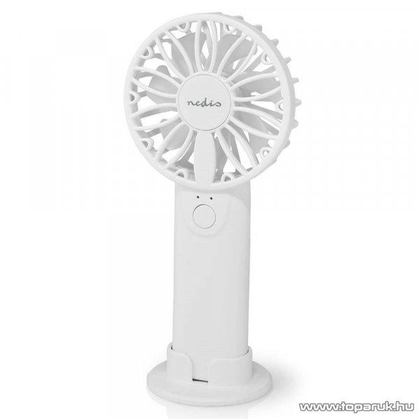 Nedis Kézi mini ventilátor, 6 cm, elemes, fehér (FNHH1WT)