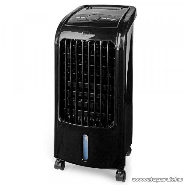 Nedis Mobil léghűtő ventilátor és párásító, távirányítóval, 3
literes víztartállyal, fekete, 80 W (COOL115CBK)