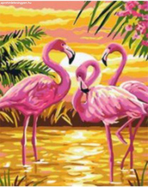 Gyémántszemes kirakó Flamingók 40x50 cm