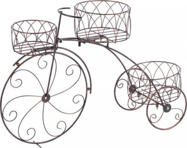 Strend Pro dekoráció, állvány 3 virágcseréphez, kerékpár