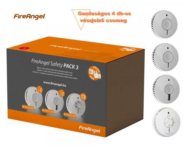 Fireangel Safety pack 3 füst és hőérzékelő vészjelző csomag MFASP3