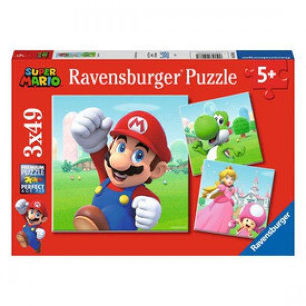 Ravensburger Puzzle 3x49 db - Super Mario