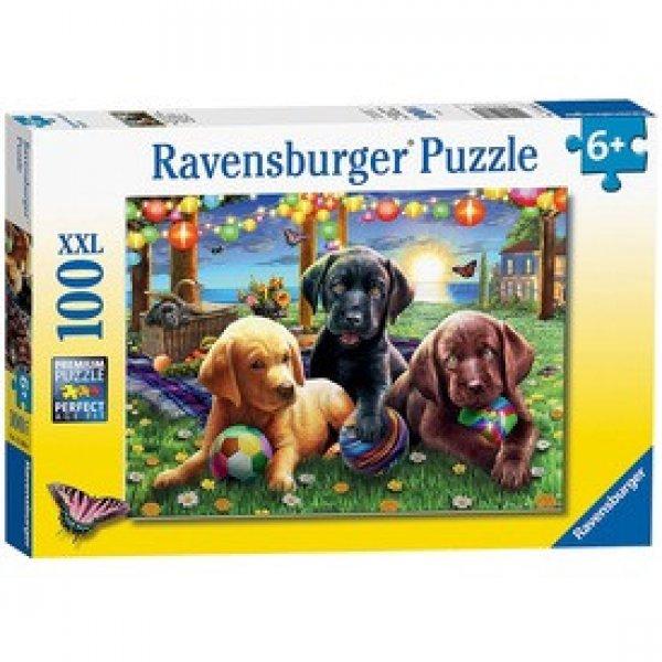 Ravensburger Puzzle 100 db - Kutyus piknik